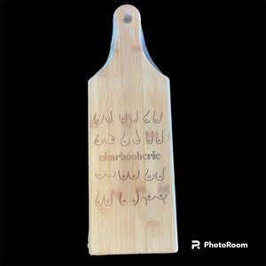 Charcuterie Board CHARBOOBERIE  Bamboo. Boob Cutting Chopping Decor